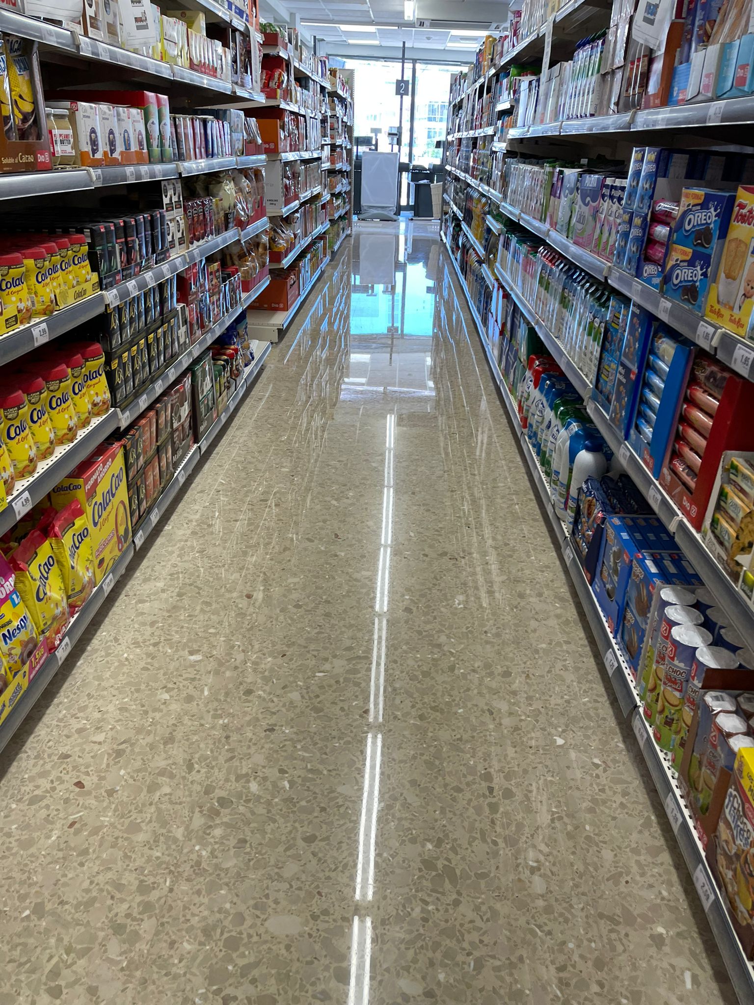 Pulido de Suelos en supermercados dia